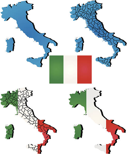 illustrazioni stock, clip art, cartoni animati e icone di tendenza di alta dettagliata mappa vettoriale italia - fiorentina bologna