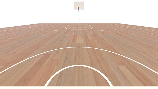 Modern International Basketball Court Design 3D Interior Rendering