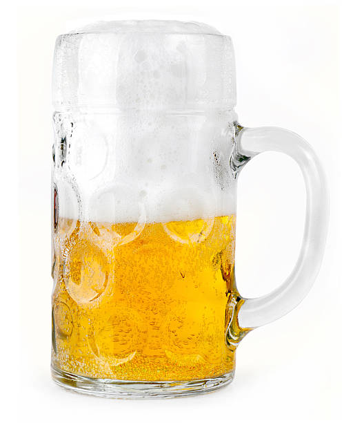 mug of beer isolated on white