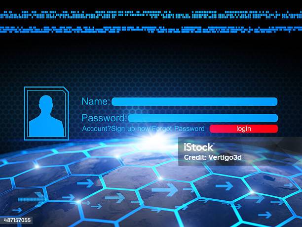 Login Interface Stock Photo - Download Image Now - Binary Code, Business, Coding