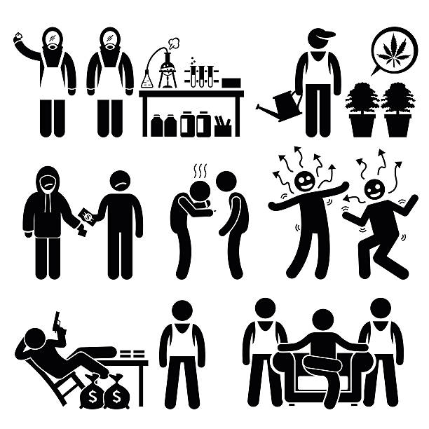 illustrations, cliparts, dessins animés et icônes de chimiste cuisine illégal de drogue lord affaires syndicate gangster - meth lab