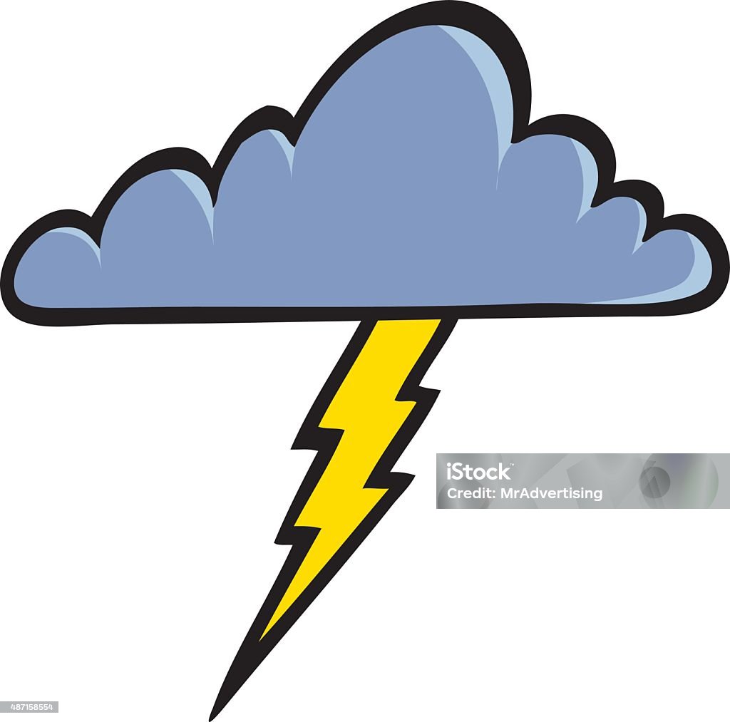 Thundercloud Vector Thunder Cloud Stock Illustration - Download Image Now - 2015, Abstract ...