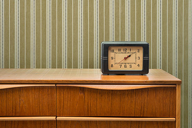 istock Vintage Clock On Dresser 487158747