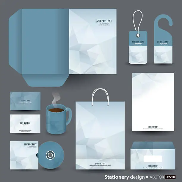 Vector illustration of Stationery template design.