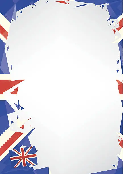 Vector illustration of Horizontal poster origami of UK