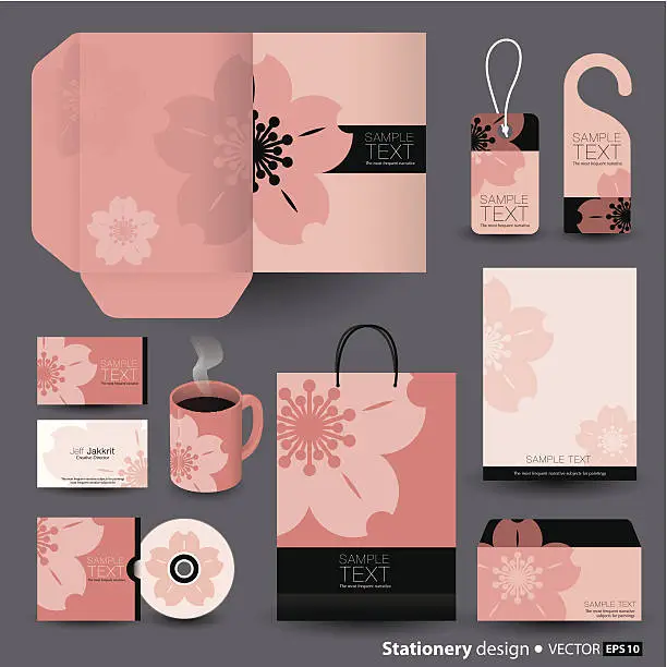 Vector illustration of Stationery template design.