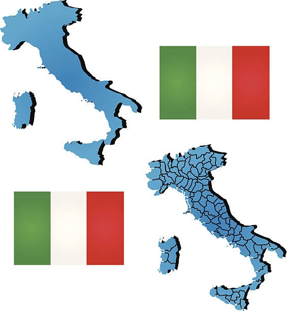 illustrazioni stock, clip art, cartoni animati e icone di tendenza di alta dettagliata mappa vettoriale italia - fiorentina bologna