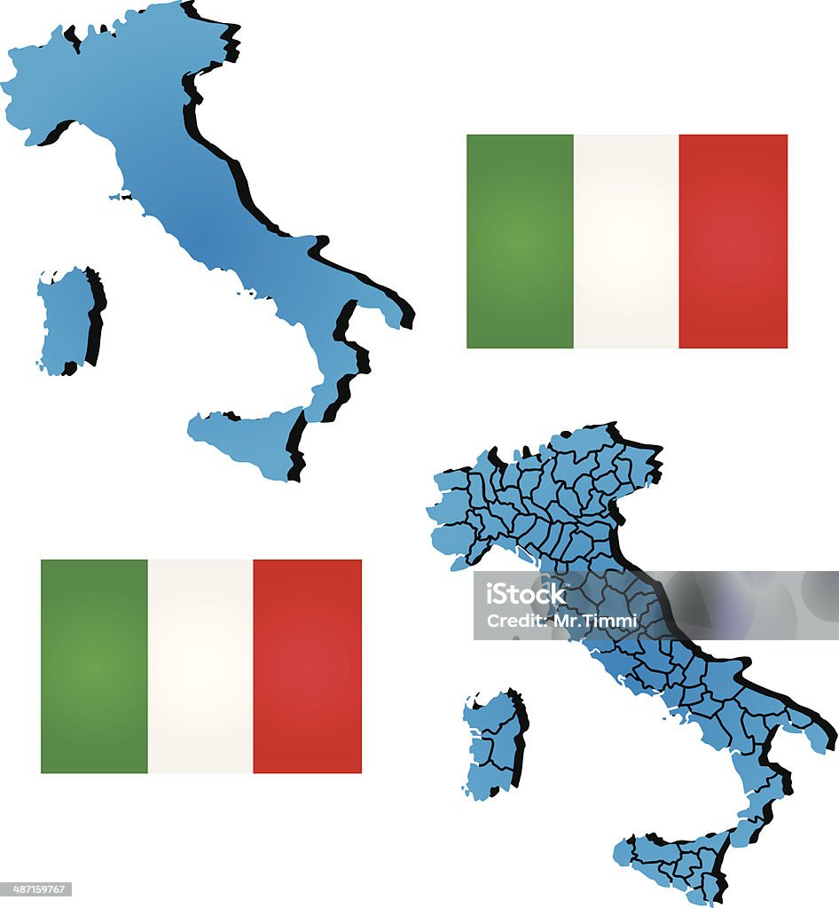 High detailed vector map Italy map of Italy is divided into separate regions Italy stock vector