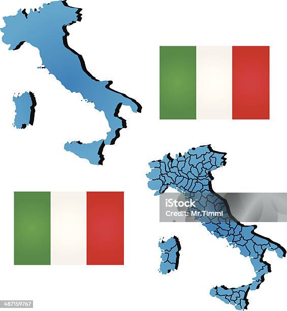 High Detailed Vector Map Italy Stock Illustration - Download Image Now - Italy, Map, Authority