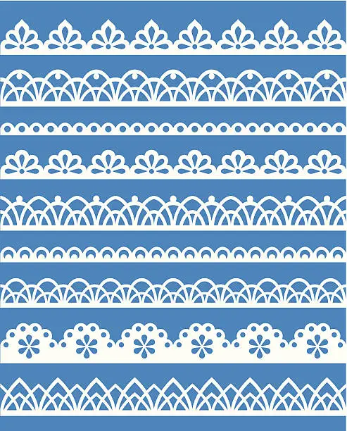 Vector illustration of Lace patterns