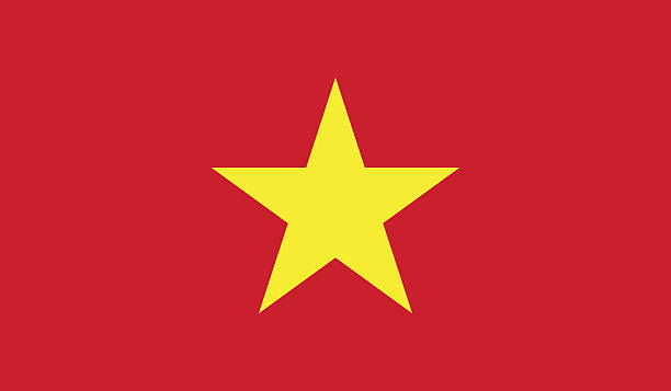 Vietnam flag vector art illustration