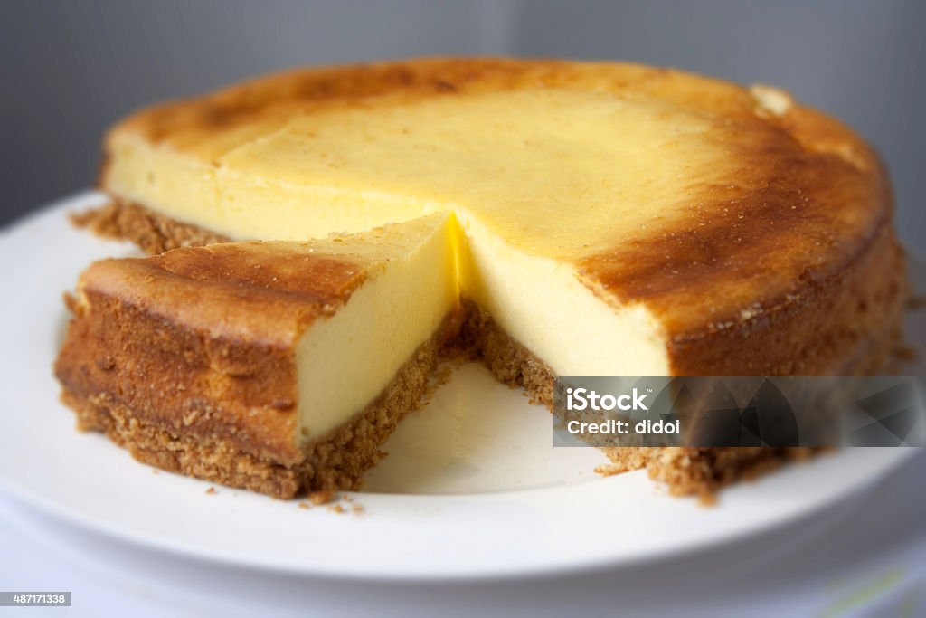 Plain Cheese Cake Slice Plain Cheese cake slice 2015 Stock Photo