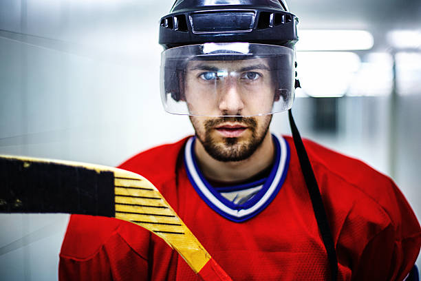 istock Ice hockey player before the game. 487173714