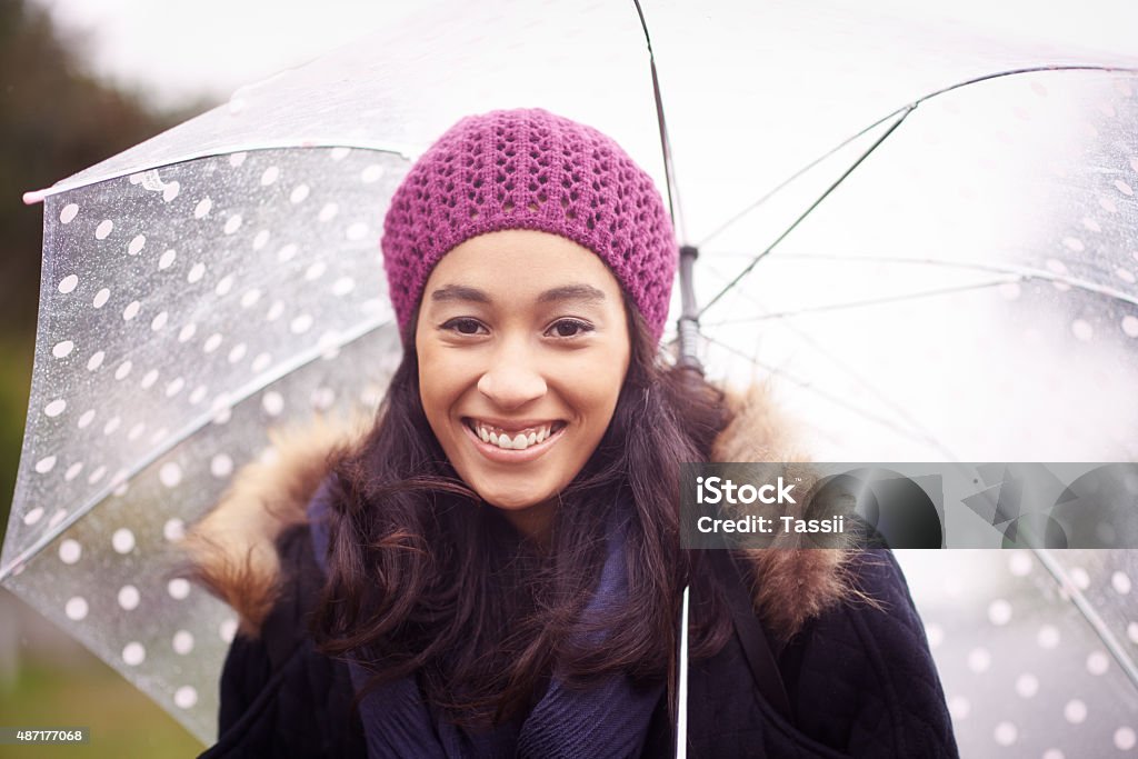 Feeling refreshed by the rain Portrait of a young woman out for a walk on a rainy dayhttp://195.154.178.81/DATA/i_collage/pu/shoots/805464.jpg 20-29 Years Stock Photo