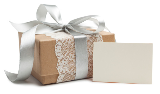 Wedding gift box with blank card