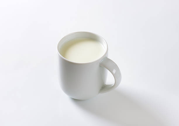 mug of milk stock photo