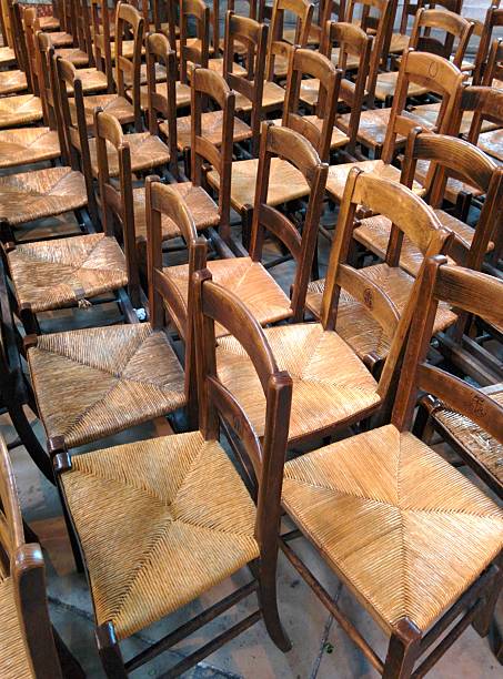 istock Rows of Chairs in a Church 487180373