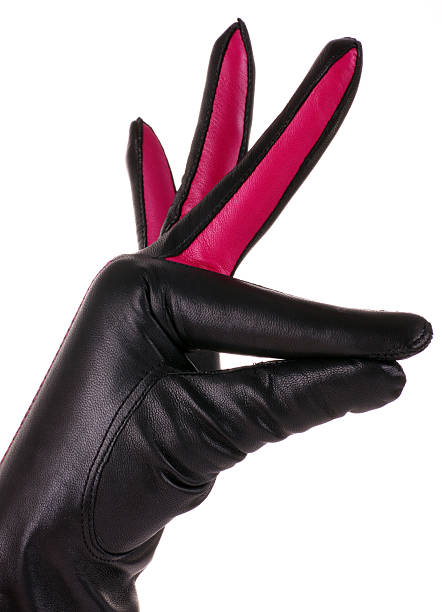 guanti isolato - formal glove glove leather pink foto e immagini stock