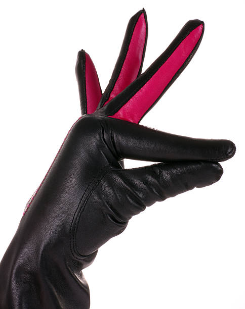 guanti isolato - formal glove glove leather pink foto e immagini stock