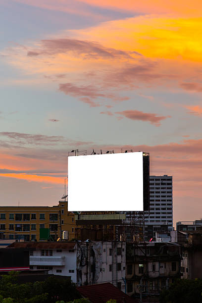 Blank billboard. stock photo