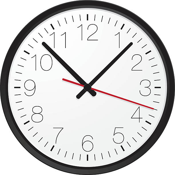 Simple wall clock Simple minimal wall clock. All design elements are layred and groped. Eps8. clock stock illustrations