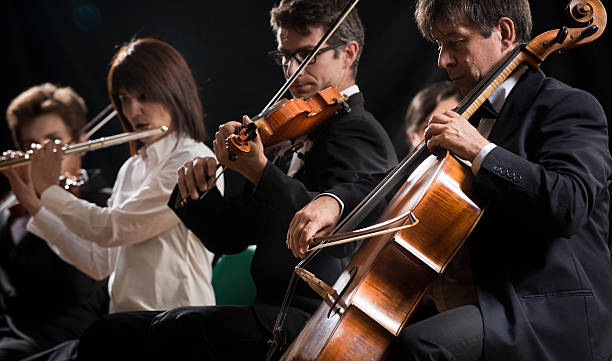 istock Classical music concert: symphony orchestra on stage 487195142