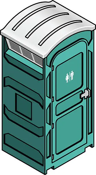 Vector illustration of Portable toilet