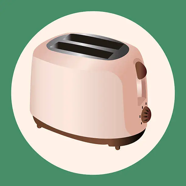 Vector illustration of Home appliances theme toaster elements