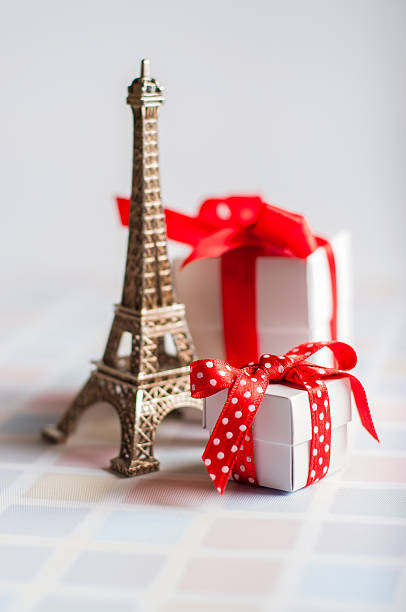 istock Background from the Eiffel Tower souvenir gifts box 487200508