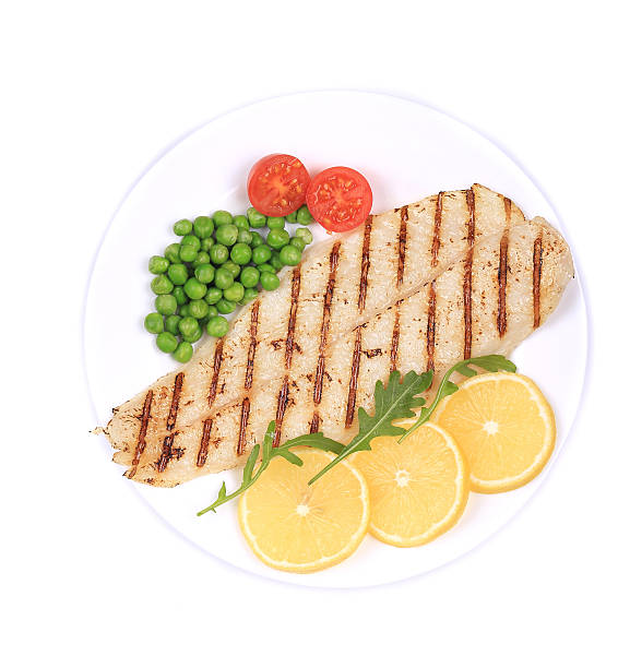 istock Pangasius fillet on plate. 487202249