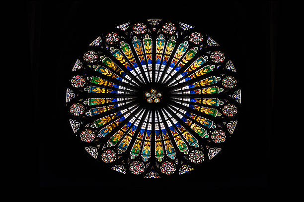 catedral de estrasburgo rosette - strasbourg cathedral - fotografias e filmes do acervo