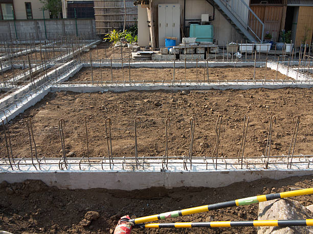istock Foundation construction of new homes 487203861