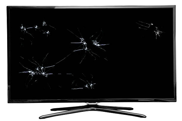 broken led tv Cracked LED TV broken flat screen stock pictures, royalty-free photos & images