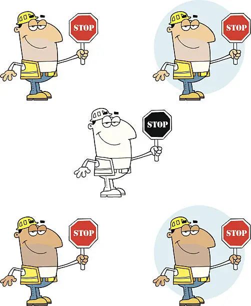 Vector illustration of Collection of Traffic Director