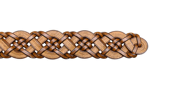 istock Brown women belt isolated on white 487205501