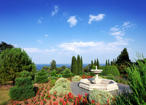 Fountain in the park, Livadiya, Crimea.