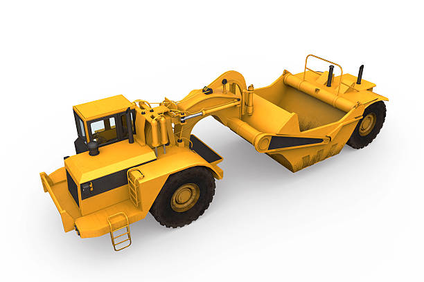 휠 트랙터 스크래퍼 - construction machinery machine industrial equipment grader 뉴스 사진 이미지