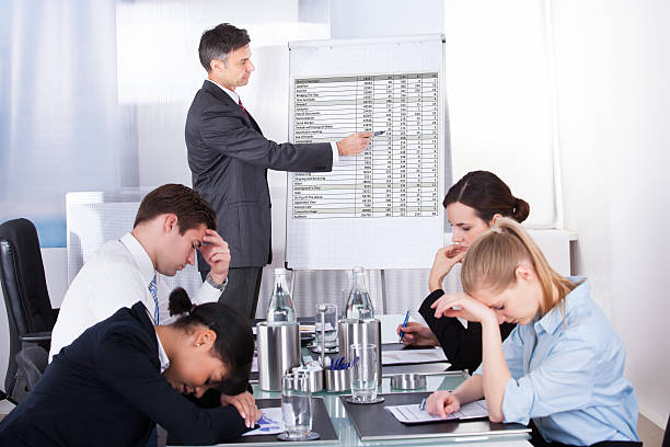 istock Bored Employees In Business Meeting 487206345