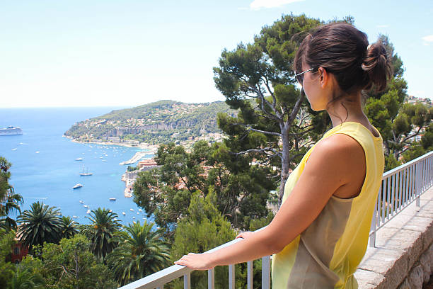 istock Young woman looking at the beautiful view 487207851
