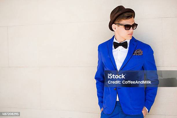 Outdoor Shot Of Young Fashionable Guy Stock Photo - Download Image Now - Men, City Life, Fashion