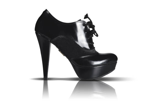 Black women shoes isolated on white