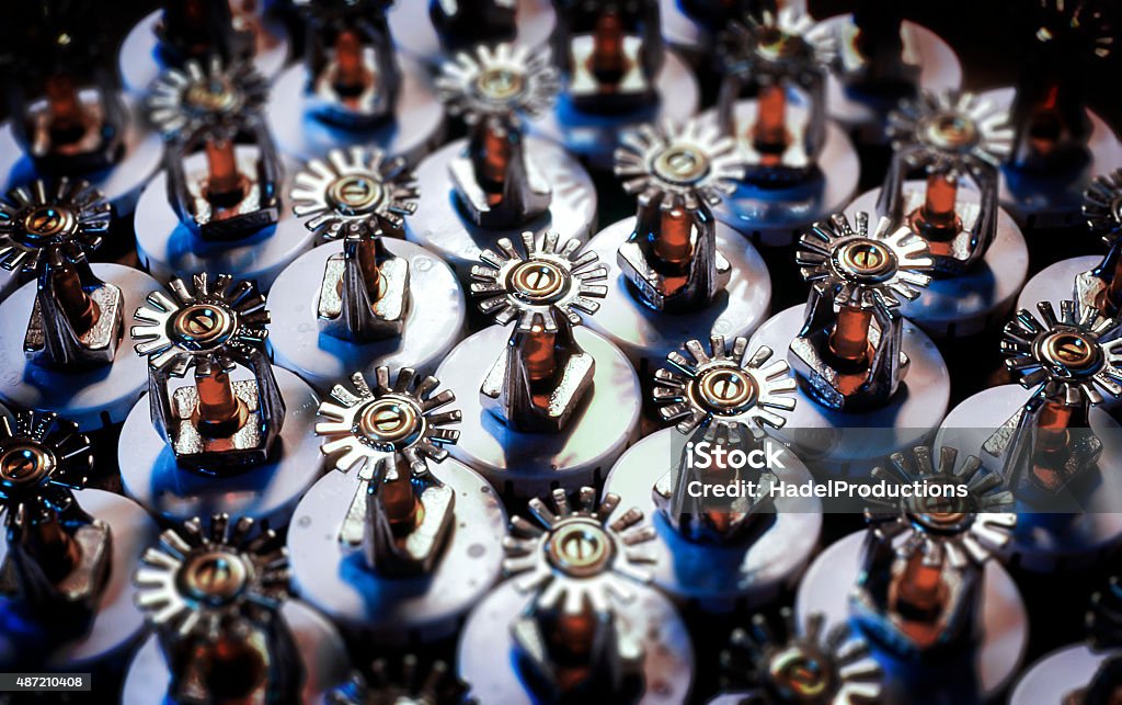 Fire sprinklers ready for installation Fire sprinklers ready for business installation Fire - Natural Phenomenon Stock Photo