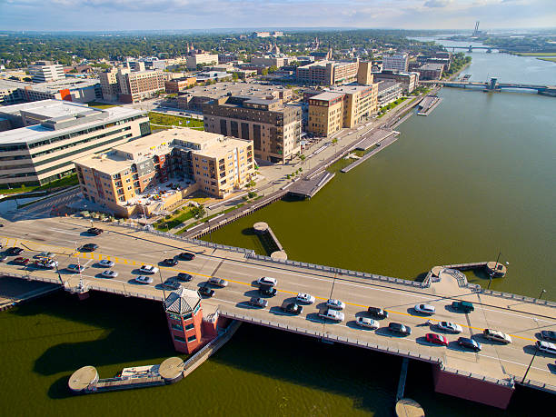 istock Scenic Riverfront Downtown Green Bay Wisconsin Aerial 487217352