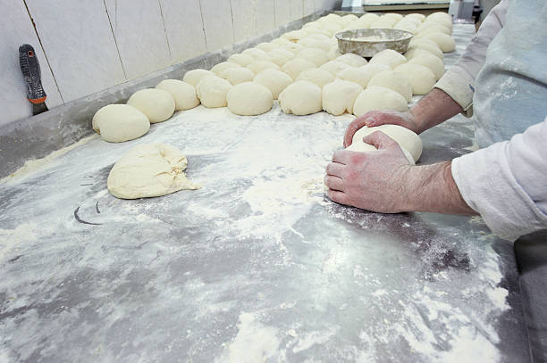 Working day in the bakery stock photo