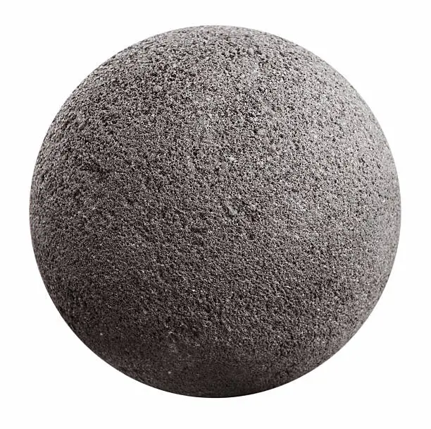 Stone ball on the surface pores with a white background