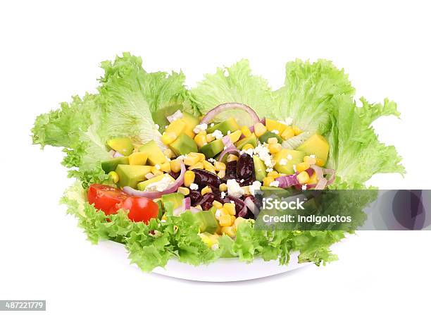 Foto de Salada De Feijão Vermelho Com Queijo Feta e mais fotos de stock de Abacate - Abacate, Alimentação Saudável, Amarelo