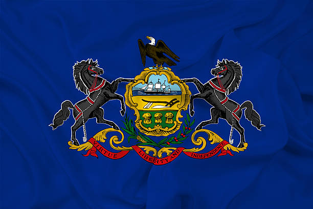 istock Waving Pennsylvania State Flag 487221929