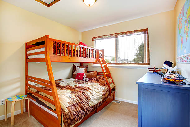 istock Kids room with two level bed 487222209
