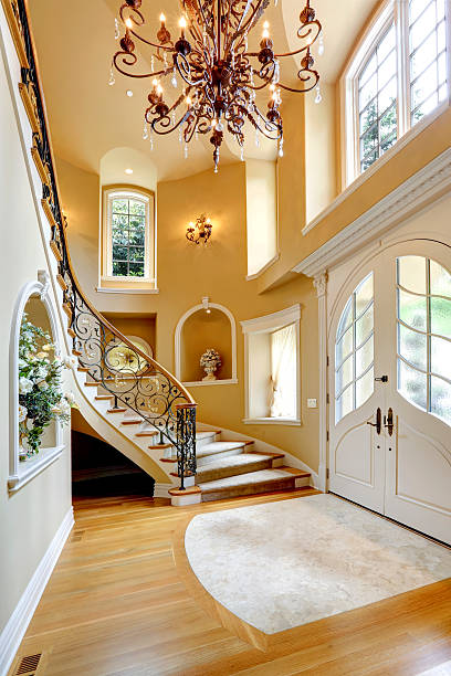 istock Luxury house interior. Entrance hallway 487222769