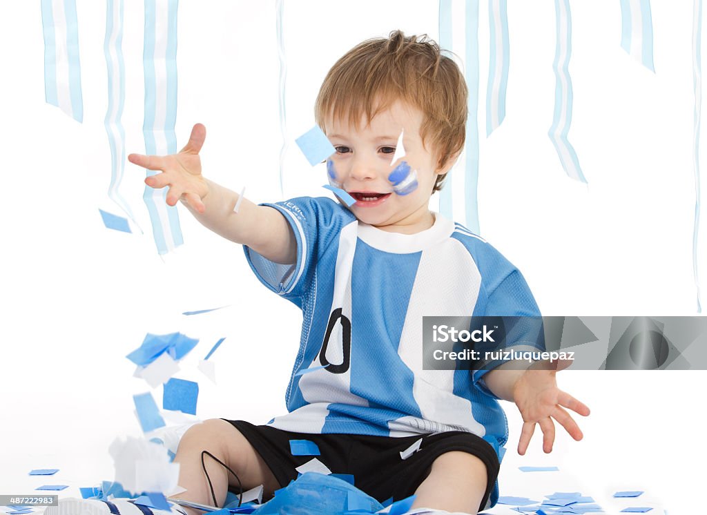 Adorable argentinean soccer fun Argentina Stock Photo